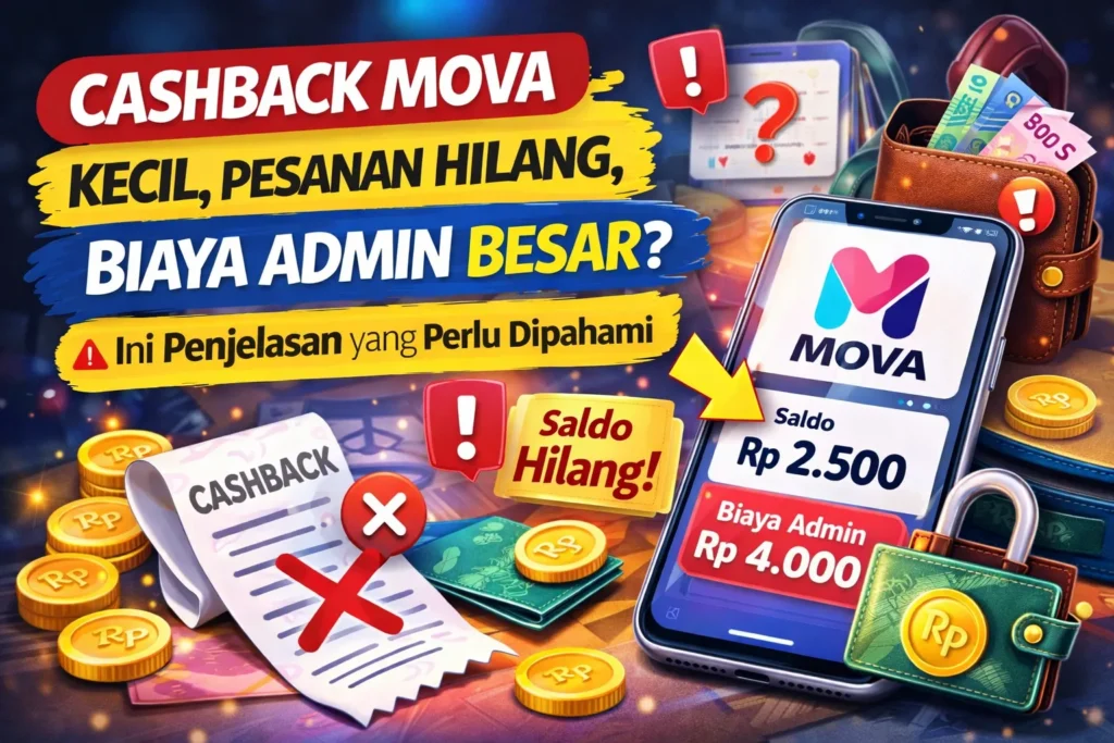 cashback mova kecil dan hilang